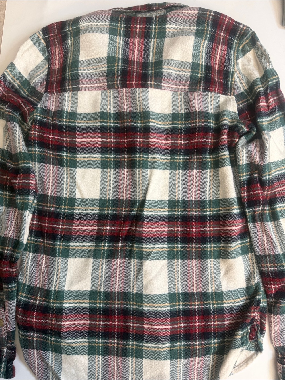 American Eagle Outfitters Green & Red Plaid Boyfriend Shirt - Picture 4 of 5